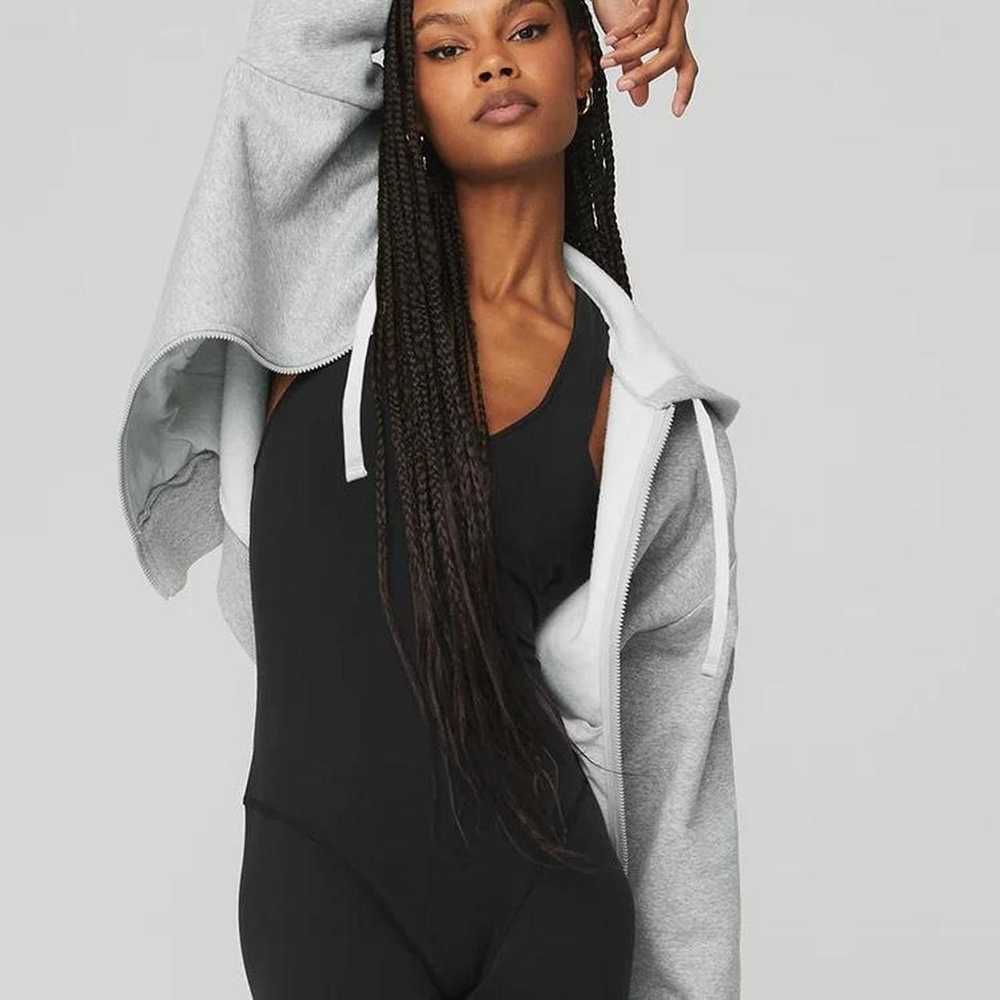 Alo Yoga heather grey alo everyday full zip hoodie - image 4