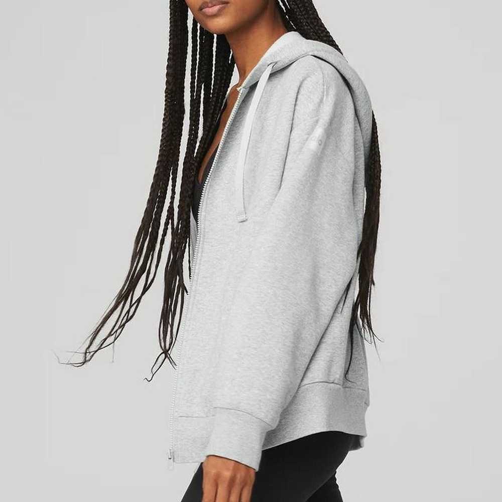 Alo Yoga heather grey alo everyday full zip hoodie - image 5