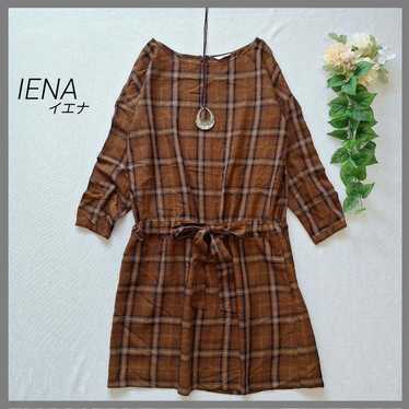 IENA One-piece Tunic Ribbon Check Pattern Made in… - image 1