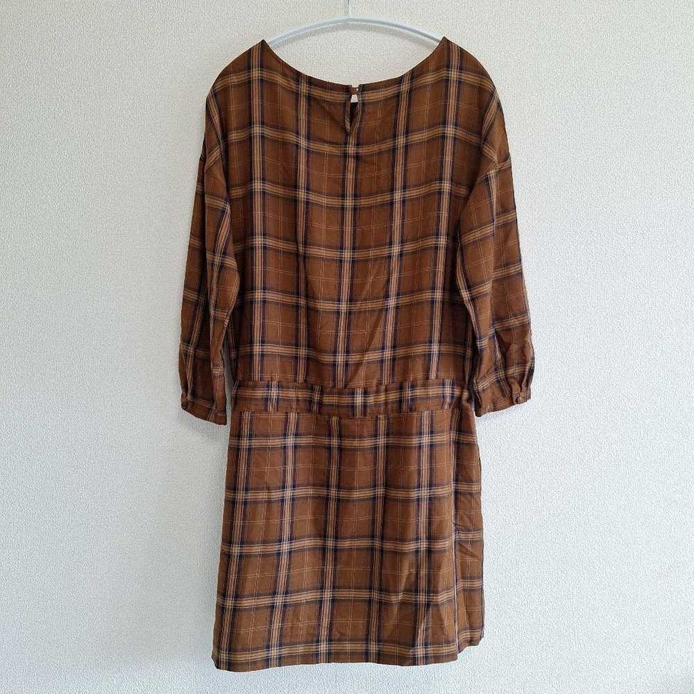 IENA One-piece Tunic Ribbon Check Pattern Made in… - image 3