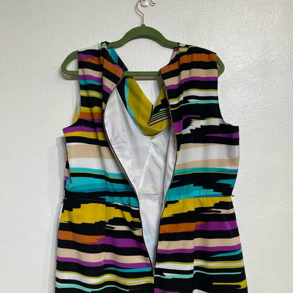 Worthington Striped Midi Sheath Dress Sz 16 - image 8