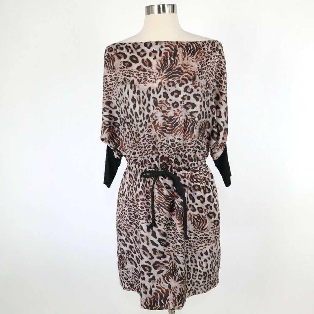 Robert Rodriguez Silk Mini Dress in Leopard Print… - image 1