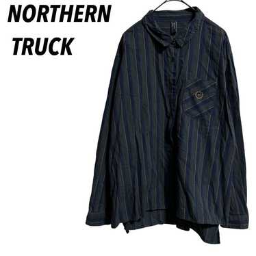 [Noth Track] Shirt, Stripe, Long Sleeve, Embroide… - image 1