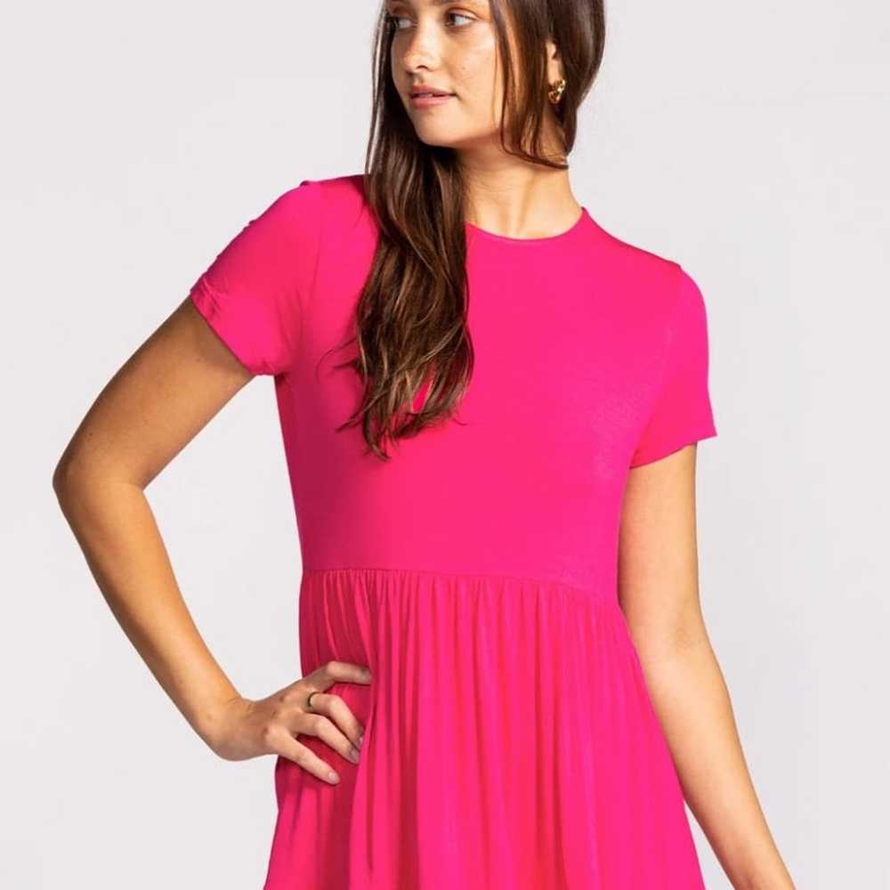 Elegance in Pink- The Flowing Papillon Viscose Dr… - image 1