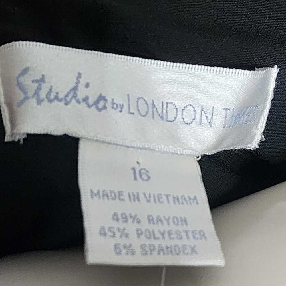 NWT STUDIO by London Times Solid All Black Sleeve… - image 5