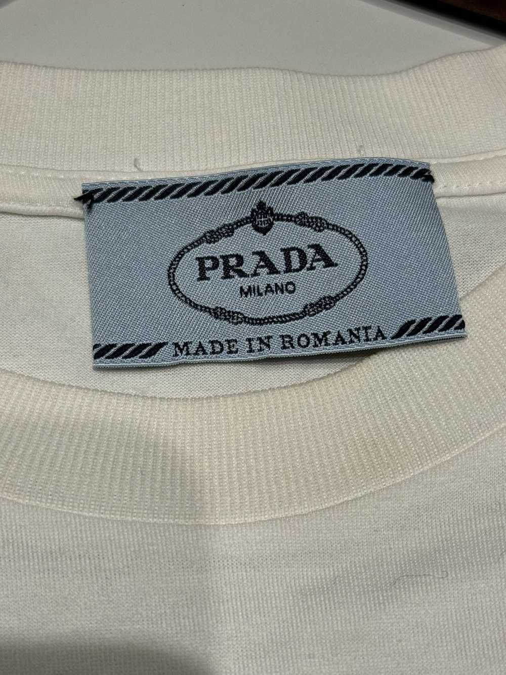 Prada Prada Embellished Logo Jersey T-Shirt - image 4