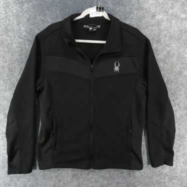 Spyder Black Full Zip Fleece Mens Medium Jacket w… - image 1