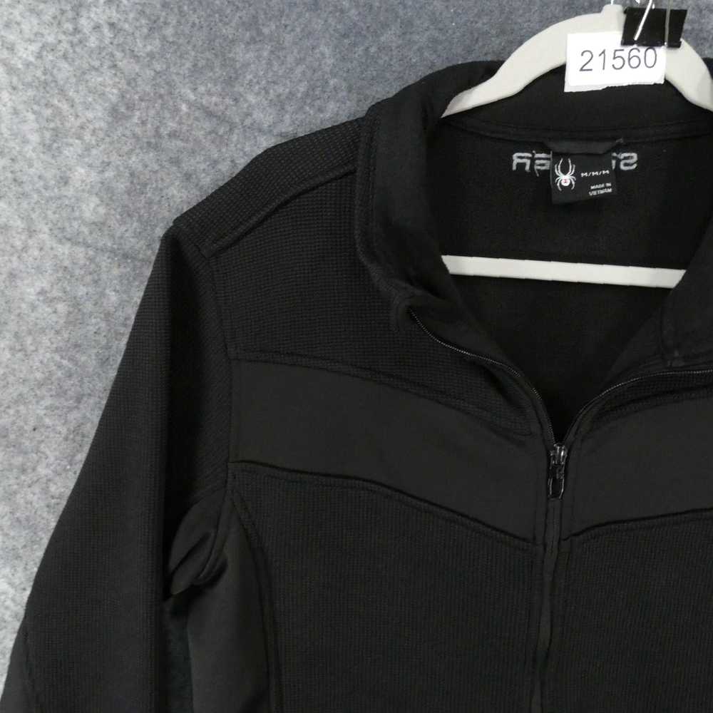 Spyder Black Full Zip Fleece Mens Medium Jacket w… - image 3