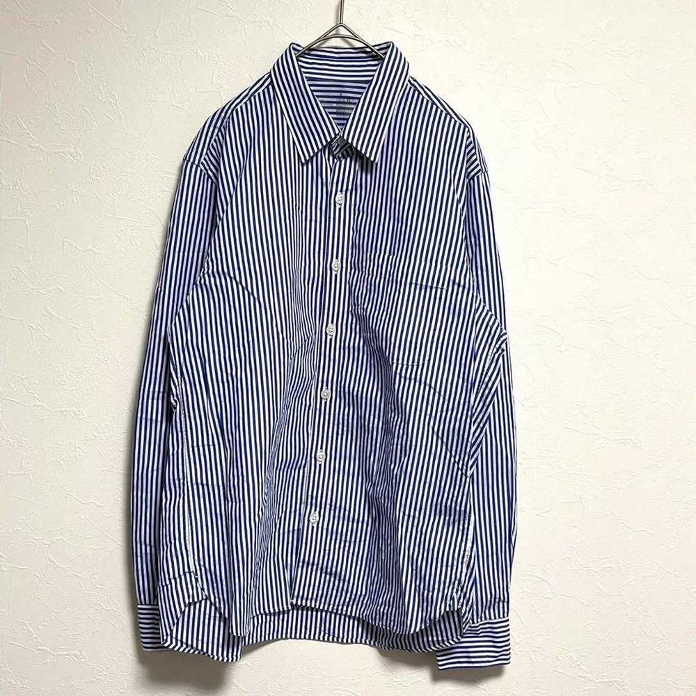 MUJI Stripe Pattern Shirt White Casual Office Wea… - image 2