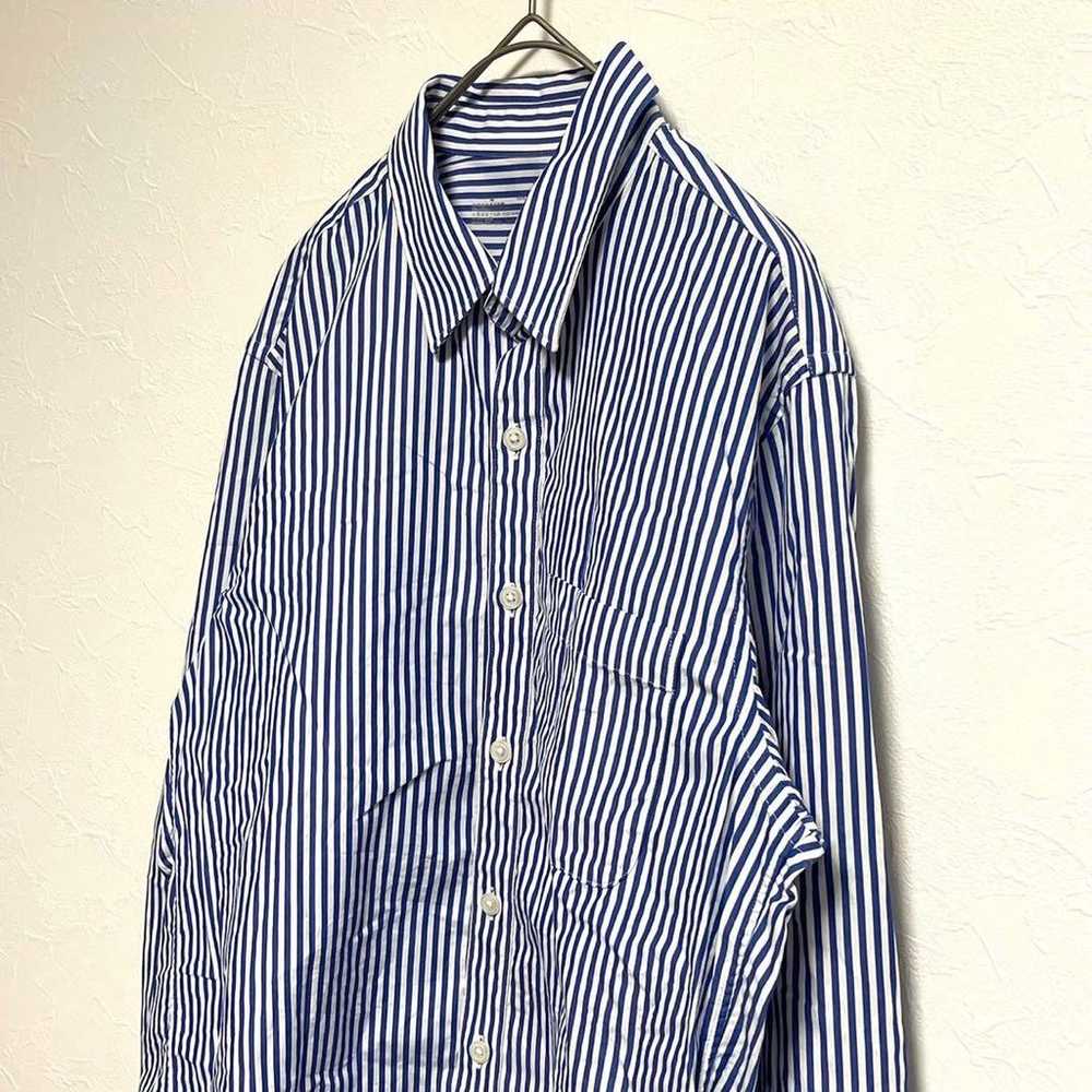 MUJI Stripe Pattern Shirt White Casual Office Wea… - image 4