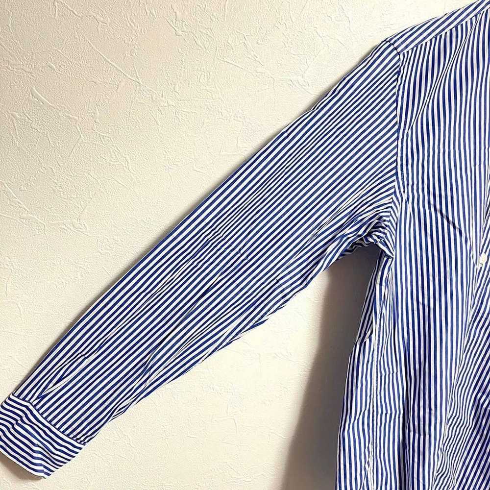 MUJI Stripe Pattern Shirt White Casual Office Wea… - image 5