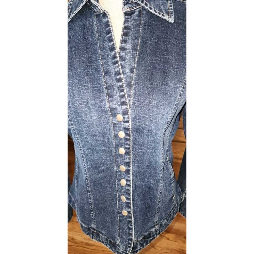 Vintage Live A Little Women's Button Up Denim Tai… - image 9