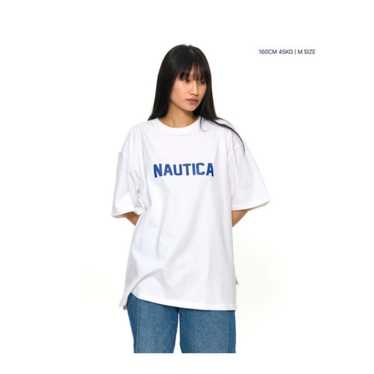 NAUTICA Korean street T-shirt nugu normcore white - image 1