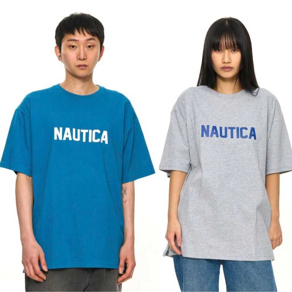 NAUTICA Korean street T-shirt nugu normcore white - image 5