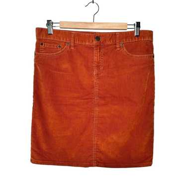 Gap Woman's Y2K Orange Corduroy Skirt Size 6 - image 1