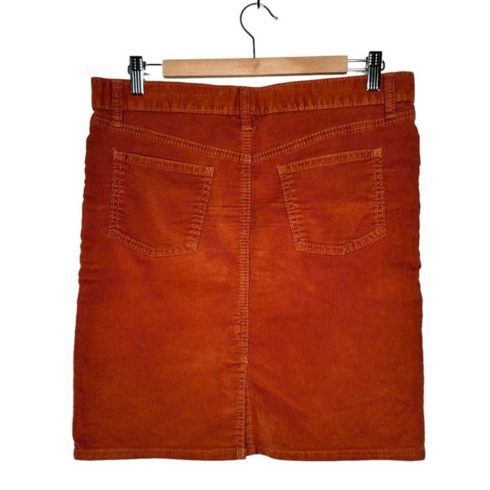 Gap Woman's Y2K Orange Corduroy Skirt Size 6 - image 2