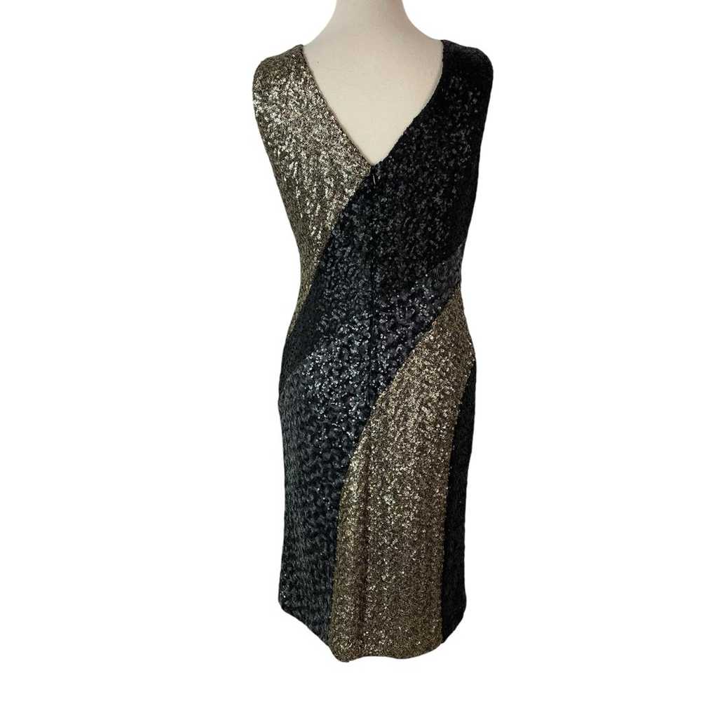 Ann Taylor Colorblocked Sequin Sheath Cocktail Di… - image 6