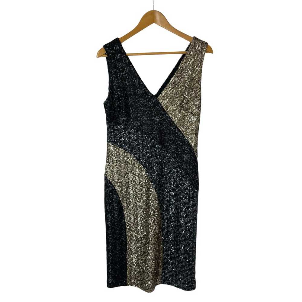 Ann Taylor Colorblocked Sequin Sheath Cocktail Di… - image 8