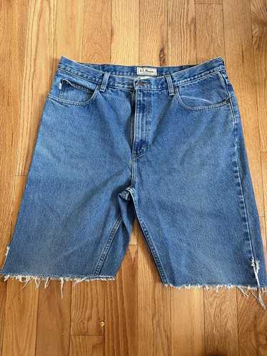 L.L. Bean LL Bean distressed bottom denim shorts