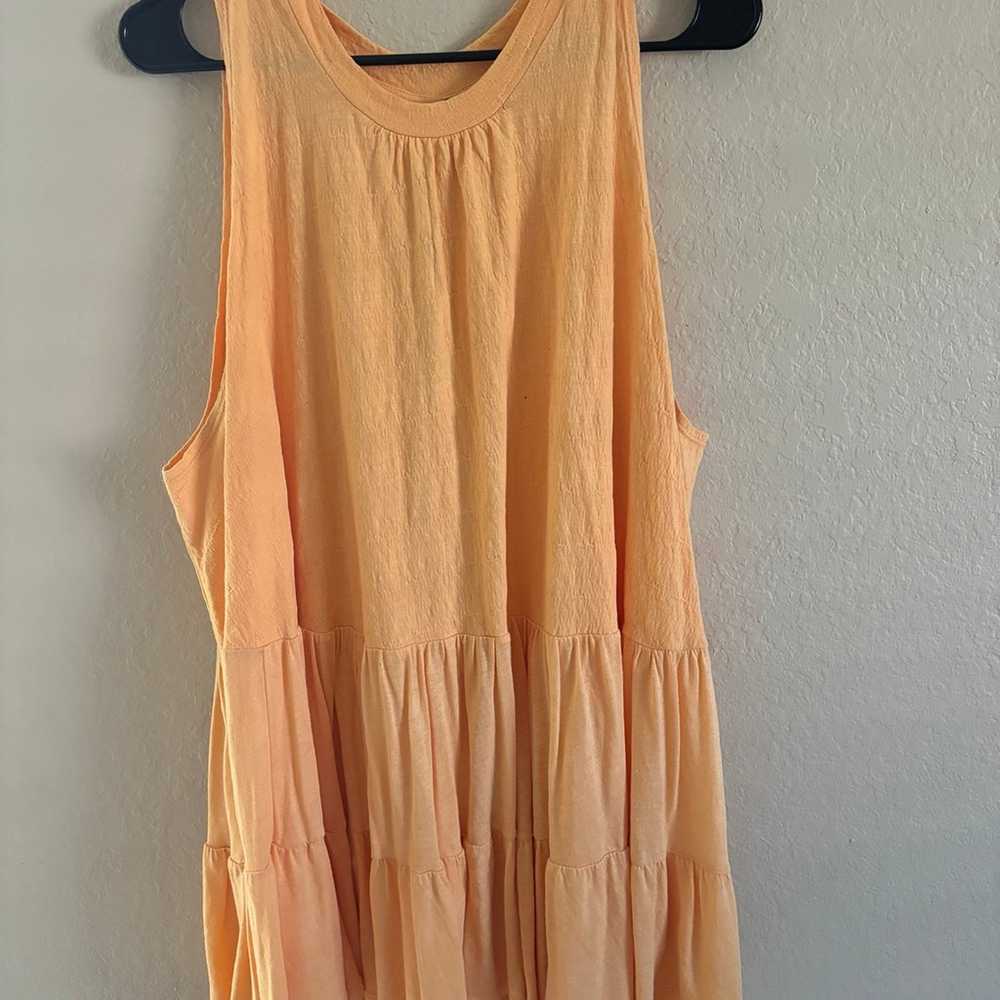 Free People Orange Tiered Dress - image 1