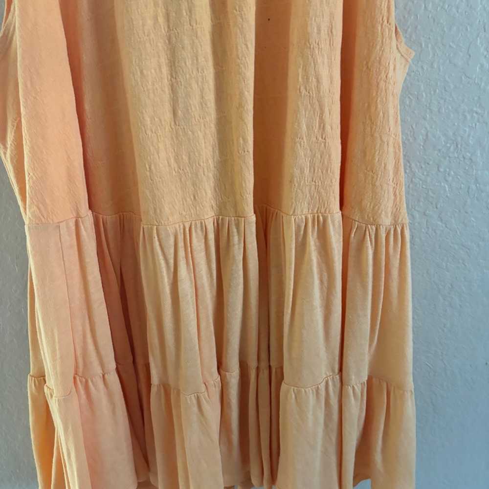 Free People Orange Tiered Dress - image 2