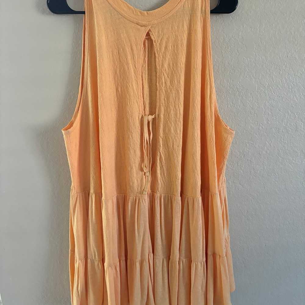 Free People Orange Tiered Dress - image 4