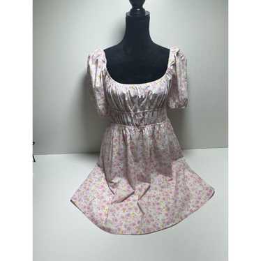 Elodie Babydoll Tunic Mini Dress Size Large Smocke