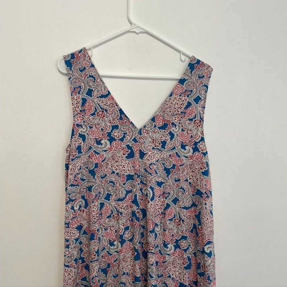 ANN TAYLOR LOFT Double V Sleeveless Swing Dress B… - image 9