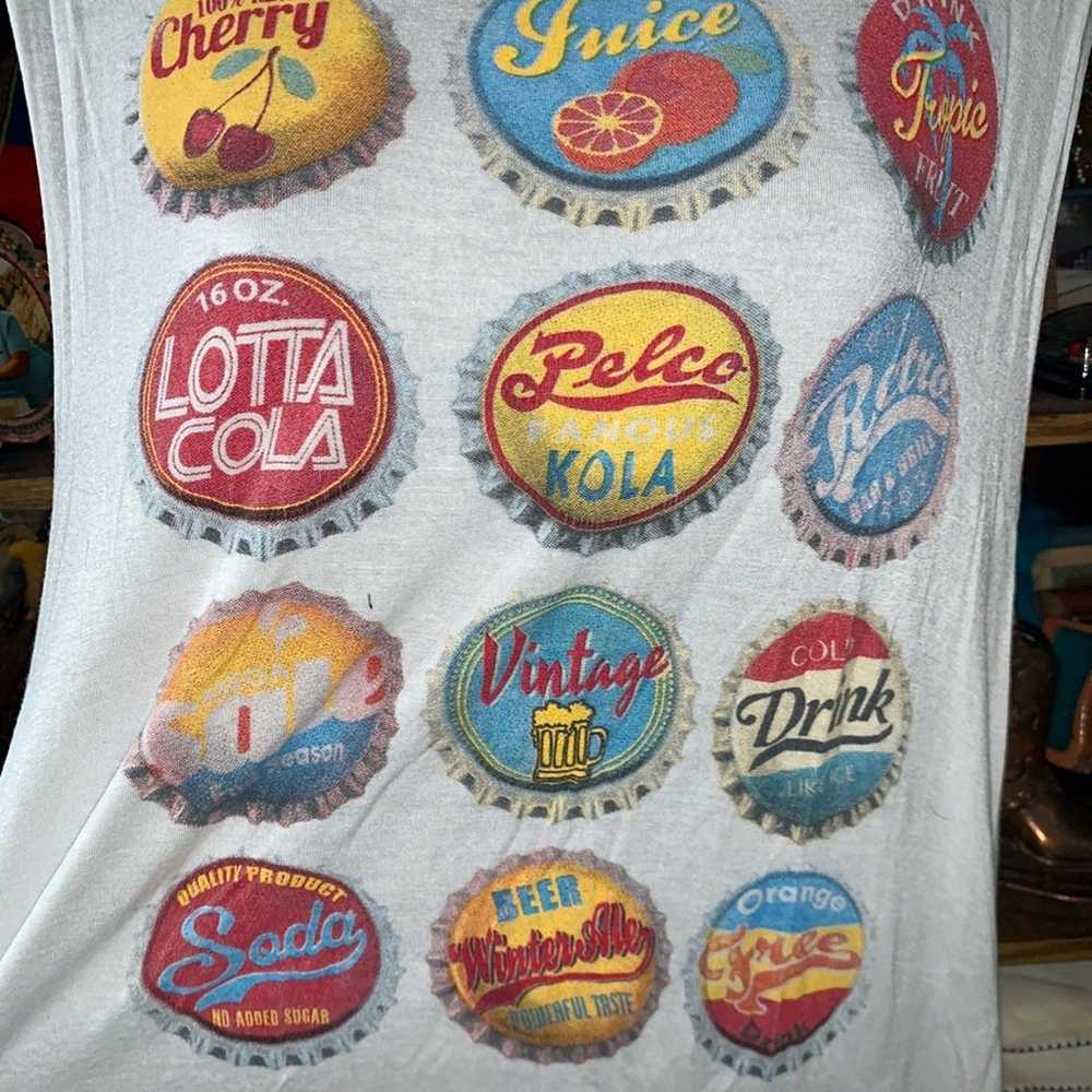 90s/Y2K VINTAGE BOTTLECAP TANK TOP S/M - image 4