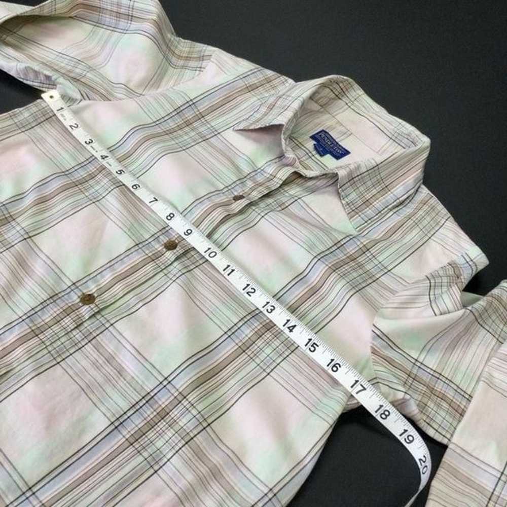 Vintage Pendleton Womens Pastel Pink Plaid Long S… - image 5