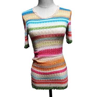 MISSONI knit colorful border FREESIZE.