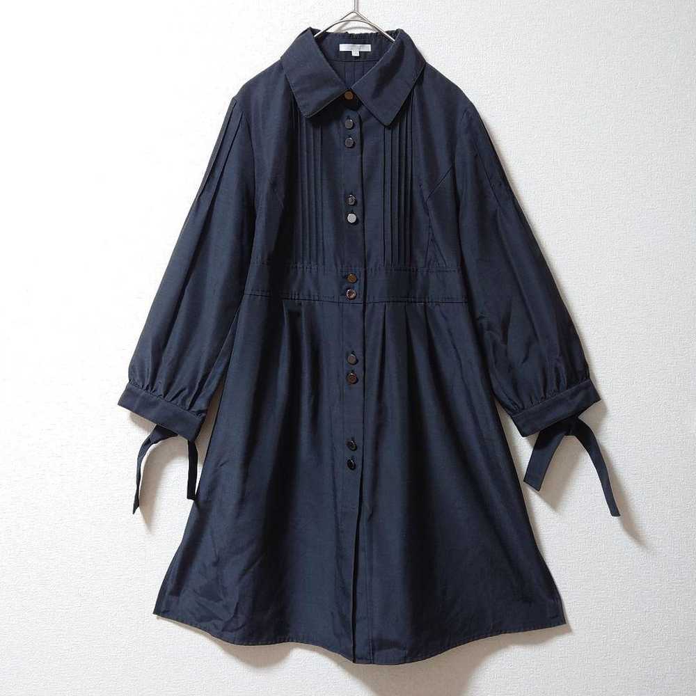 ◎40 TubeChic Shirt Dress Pin Tuck Flare A-Line - image 11