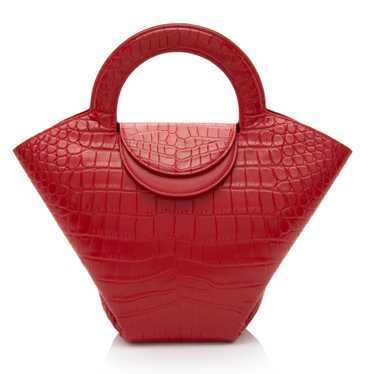 Bottega Veneta Croc Embossed Doll Tote - image 1