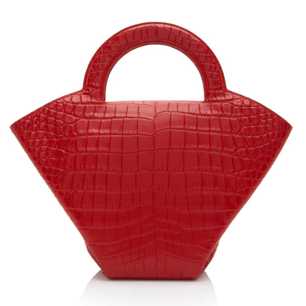 Bottega Veneta Croc Embossed Doll Tote - image 3