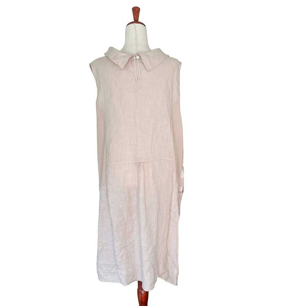 Lungo L'Arno Women's 100% Linen Pastel Pink Dress… - image 2