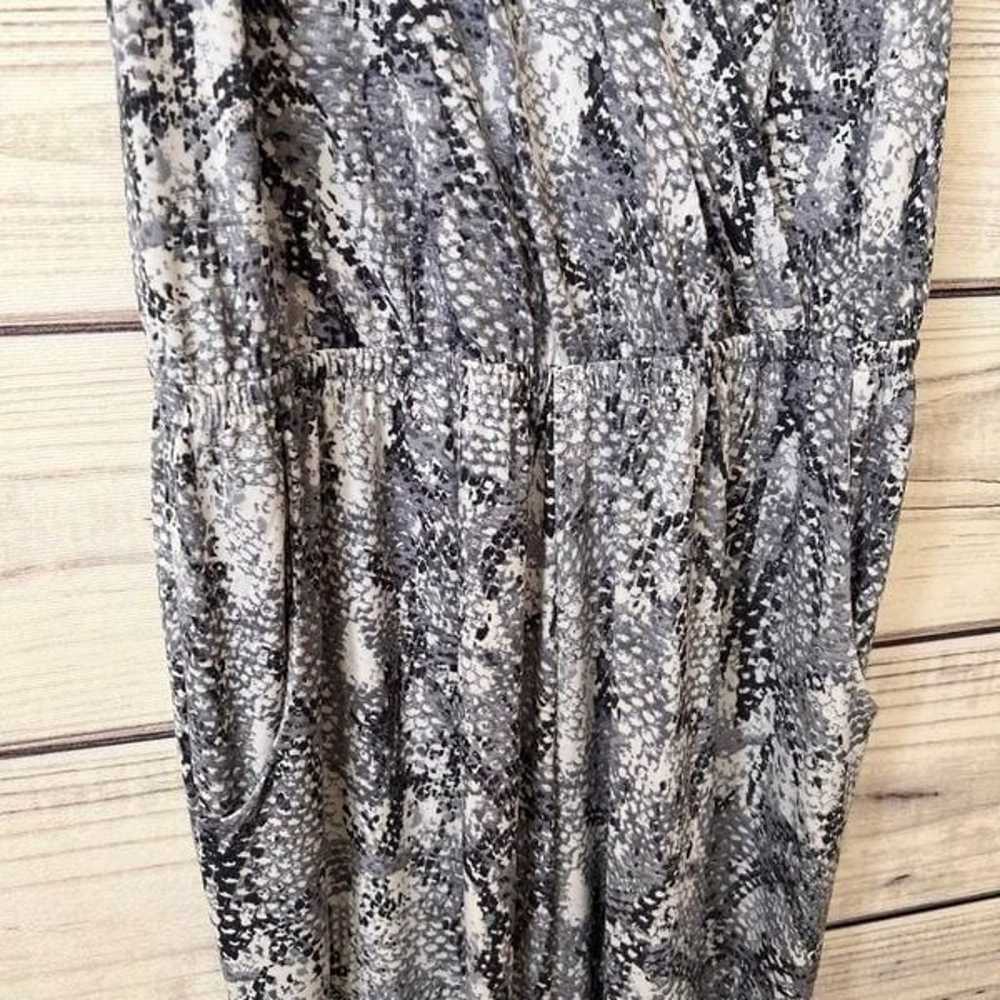 Peyton Jensen Grey Snake Print Sleeveless Jumpsuit - image 2