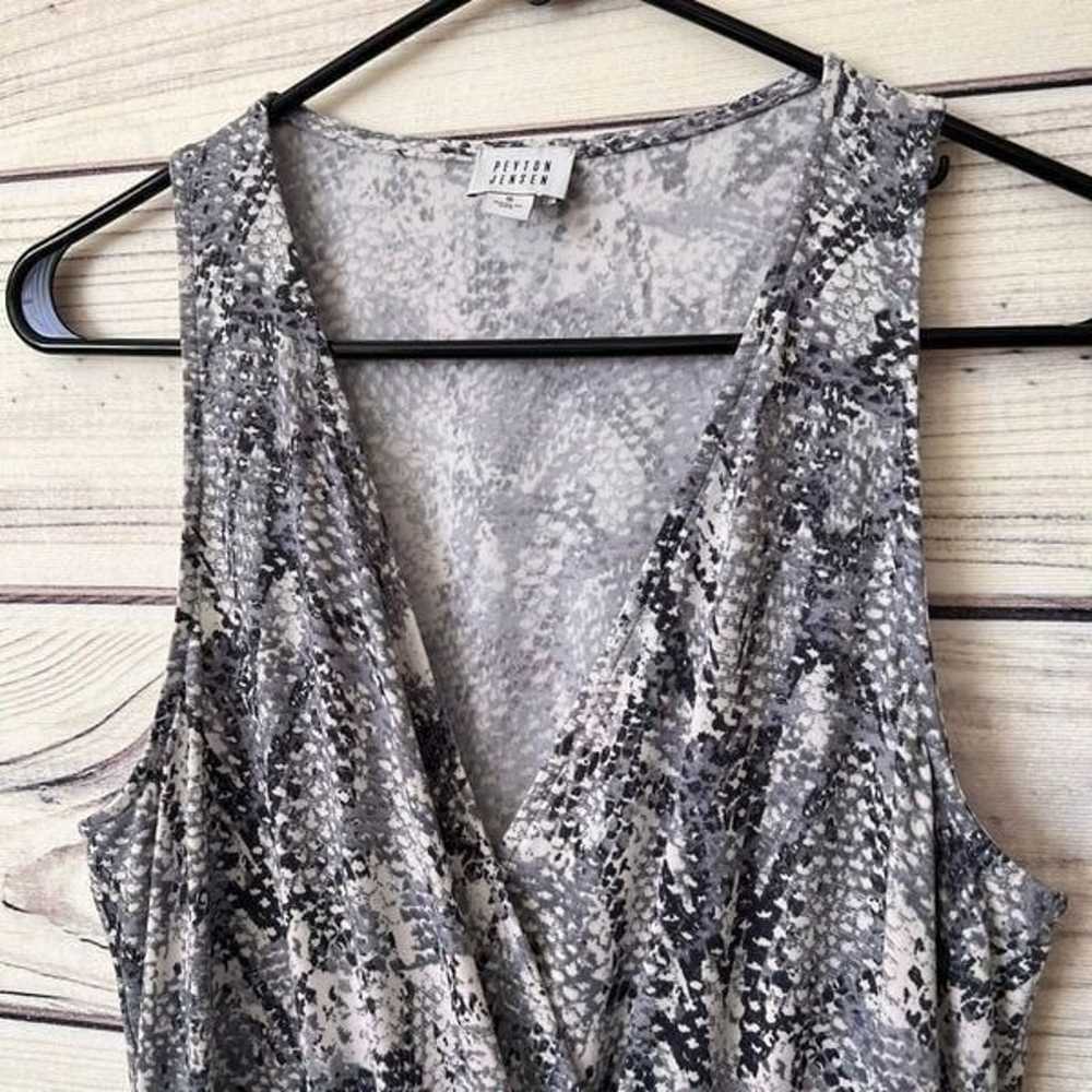 Peyton Jensen Grey Snake Print Sleeveless Jumpsuit - image 3