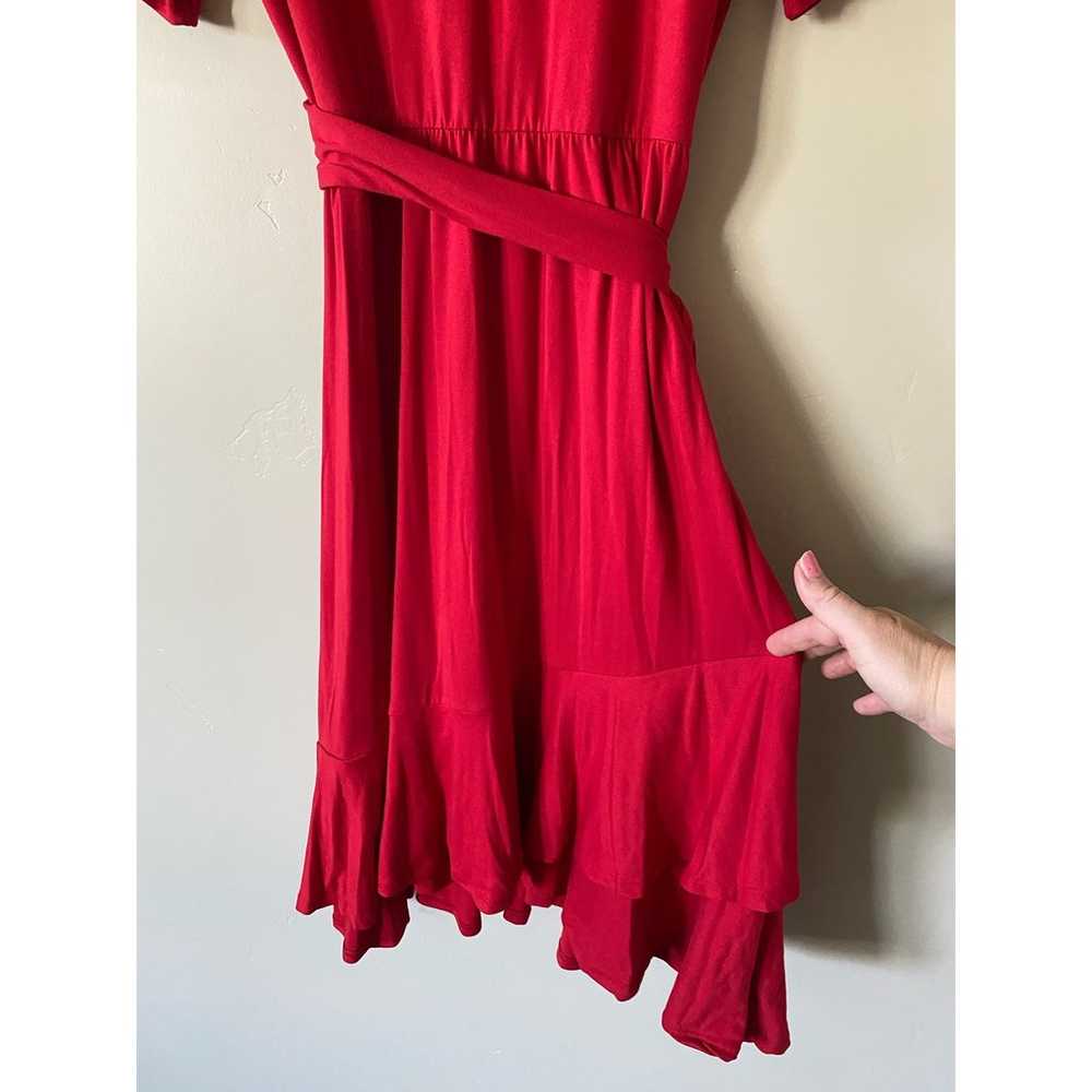 Reborn J NWOT Red Tie Waist Midi Dress - image 3