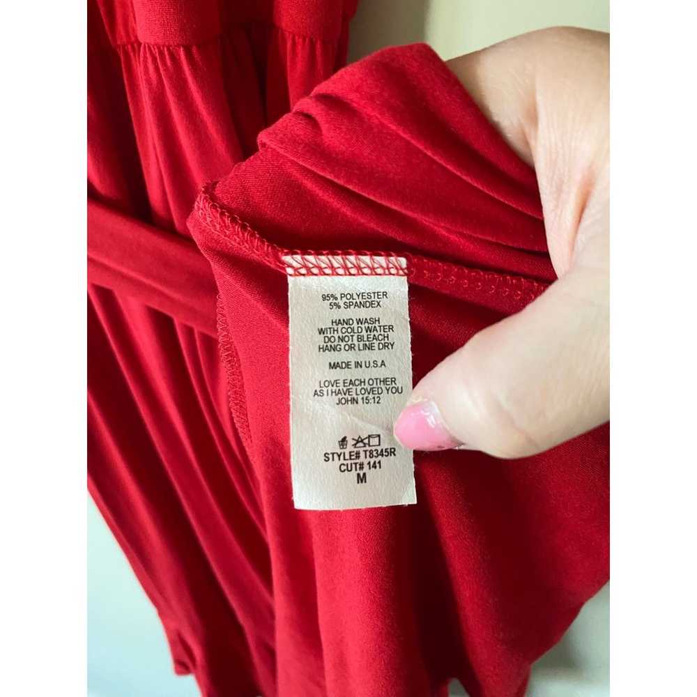 Reborn J NWOT Red Tie Waist Midi Dress - image 4