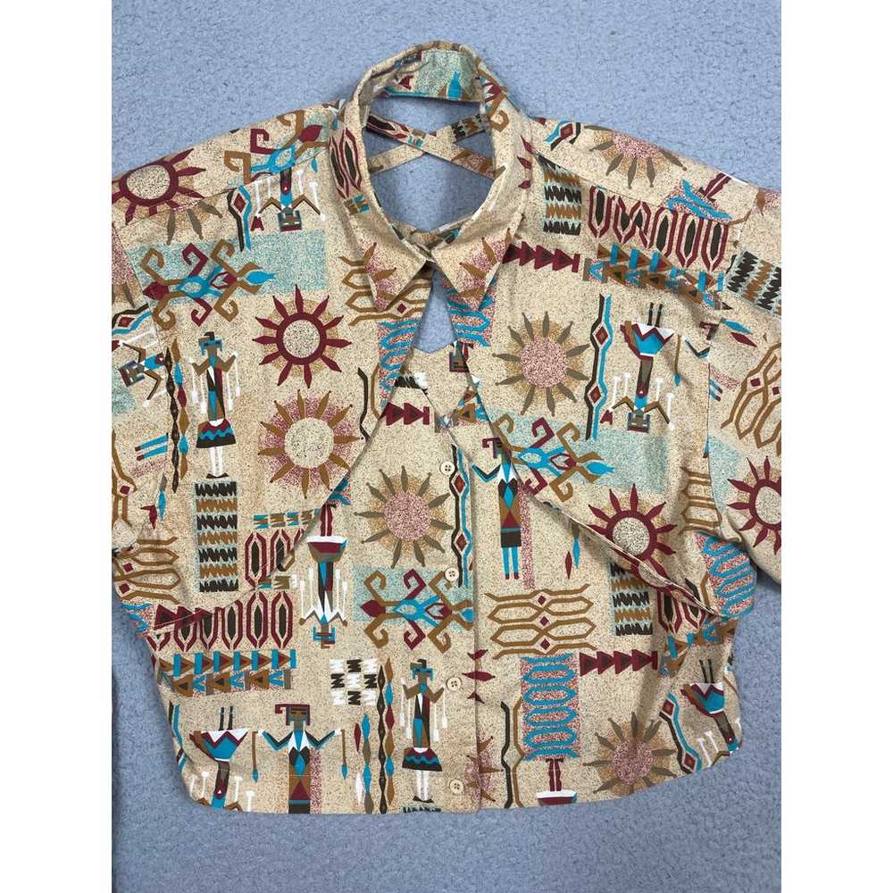 Vintage Wrangler Womens Size XL Aztec Crop Button… - image 10