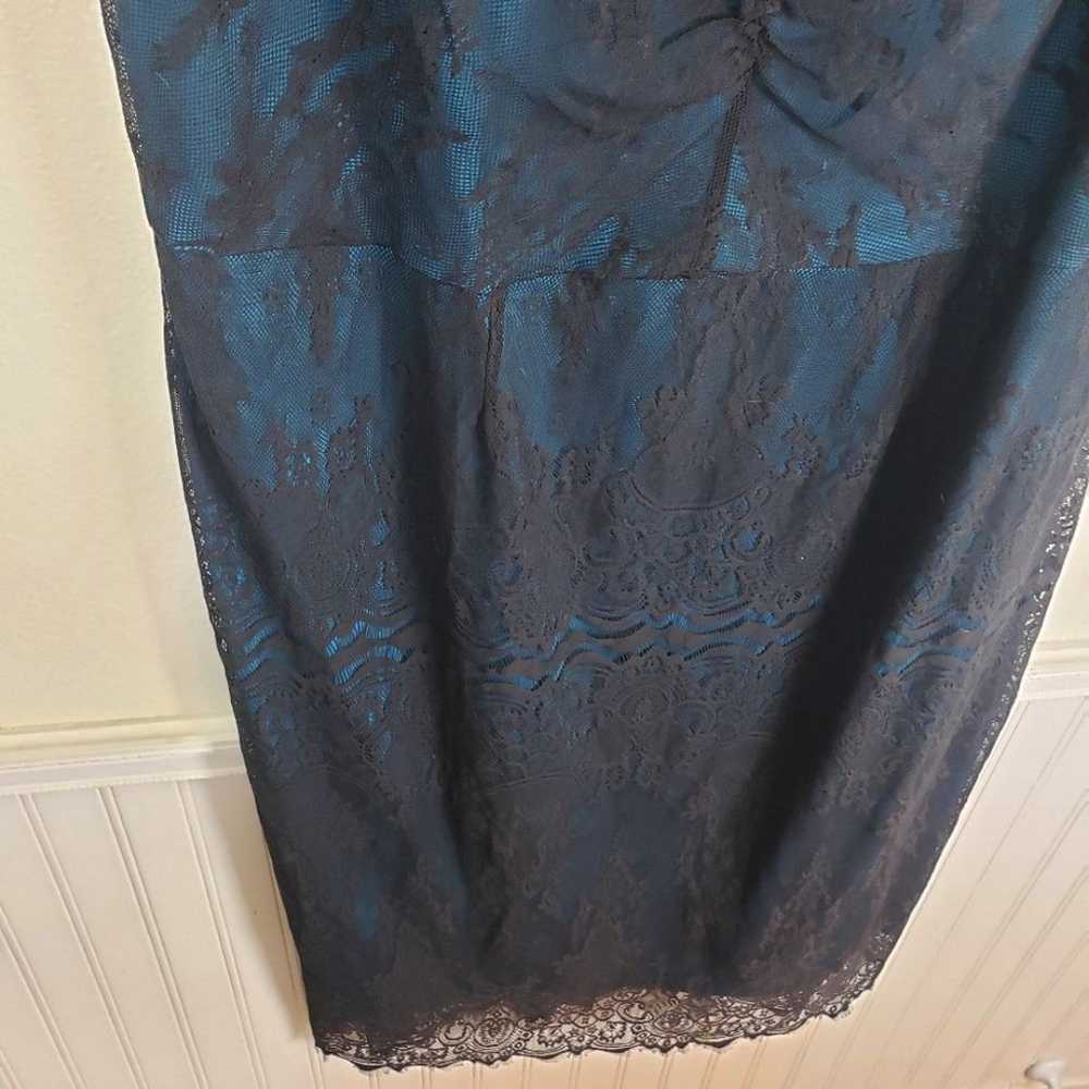 Lane Bryant Plus Size Blue Black Lace Sleeveless … - image 10