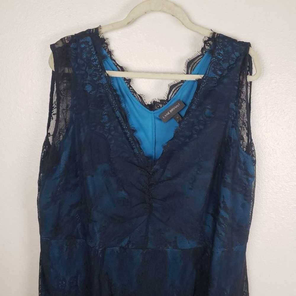 Lane Bryant Plus Size Blue Black Lace Sleeveless … - image 8