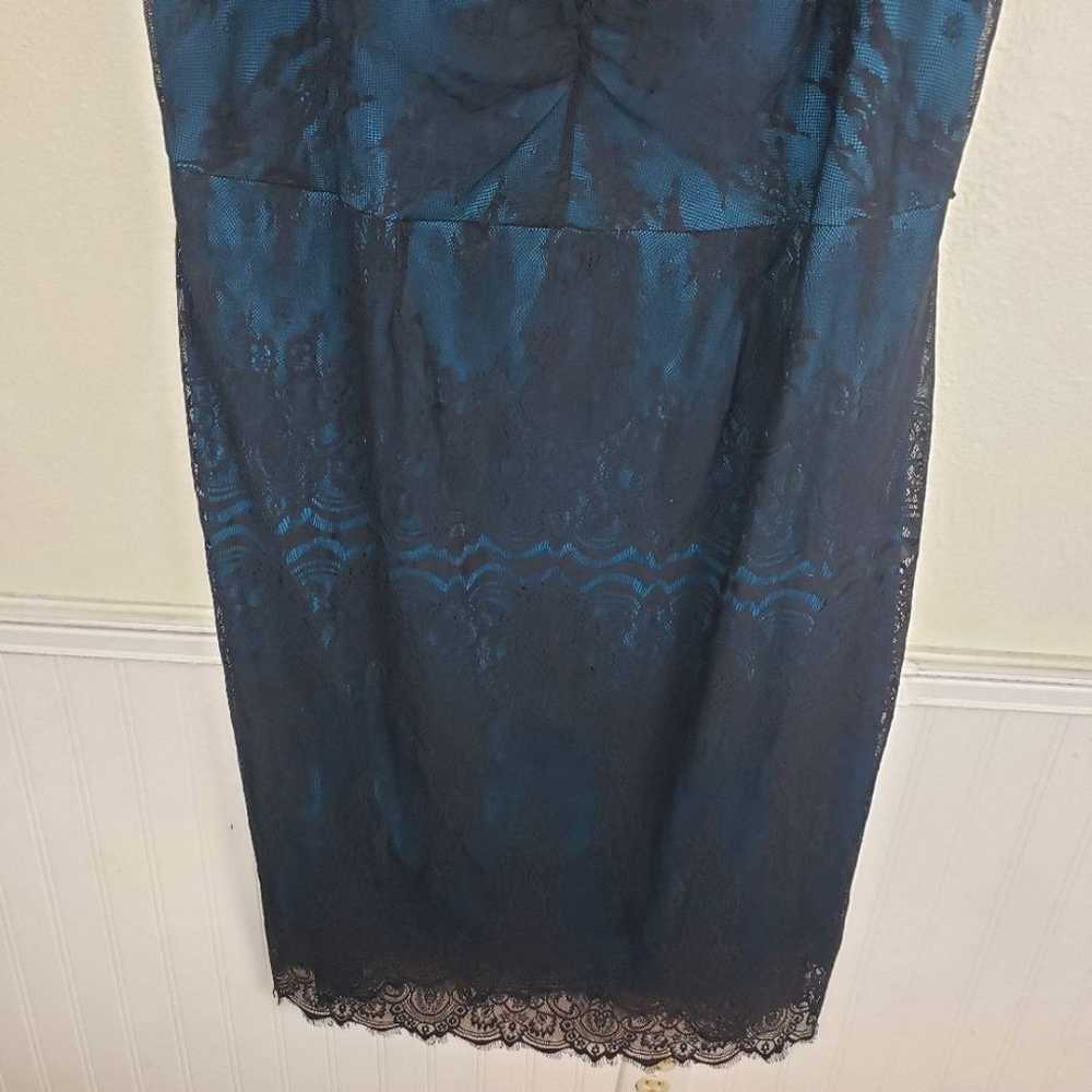 Lane Bryant Plus Size Blue Black Lace Sleeveless … - image 9