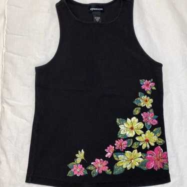 Express Floral Painted Tank Top, vintage