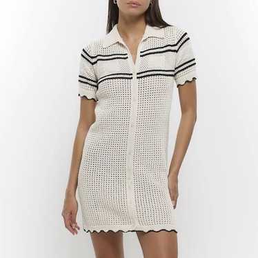 River Island crochet button collar beach cover up 