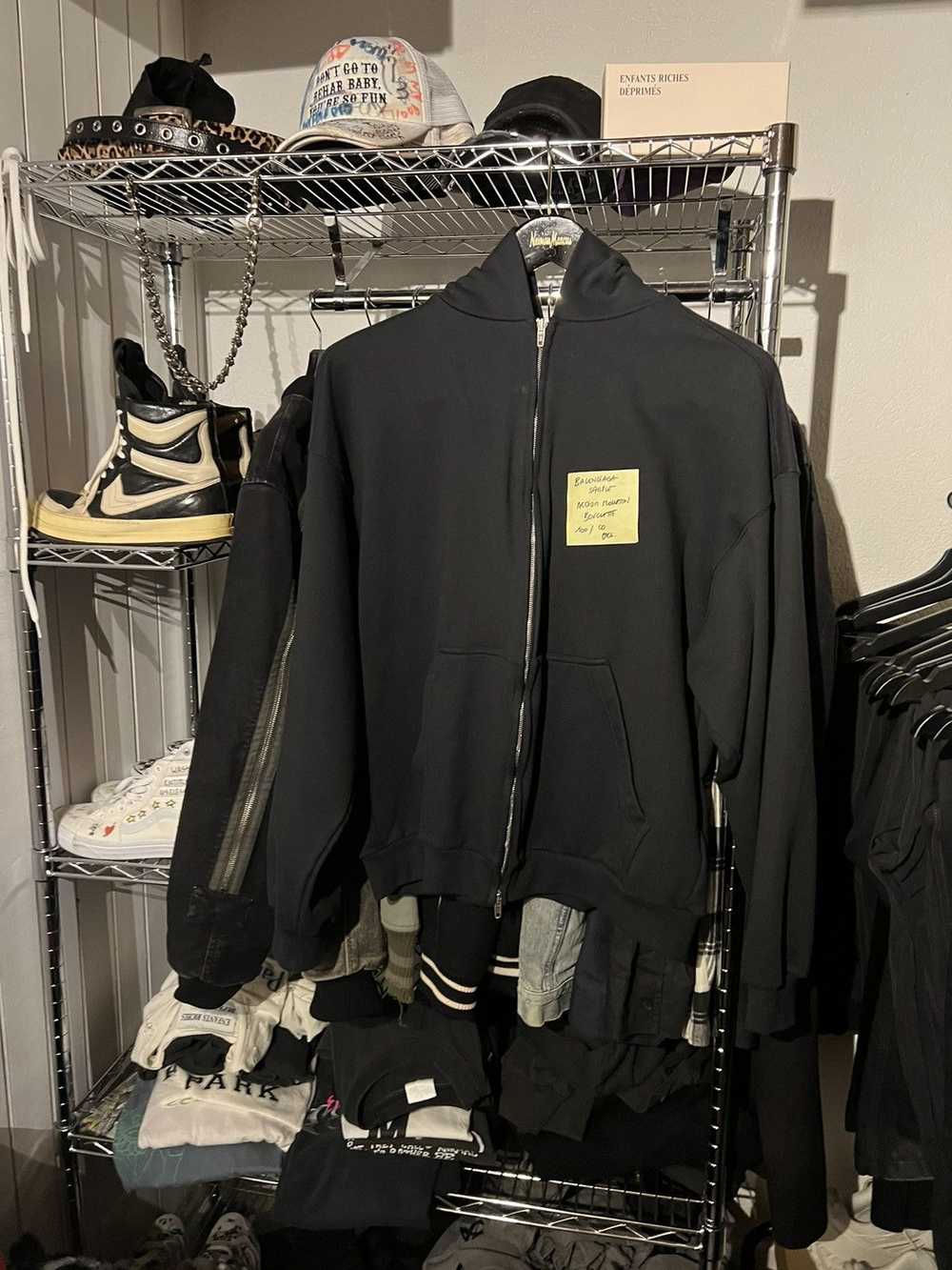 Balenciaga Balenciaga Sticky Note Zip Up Hoodie M… - image 1