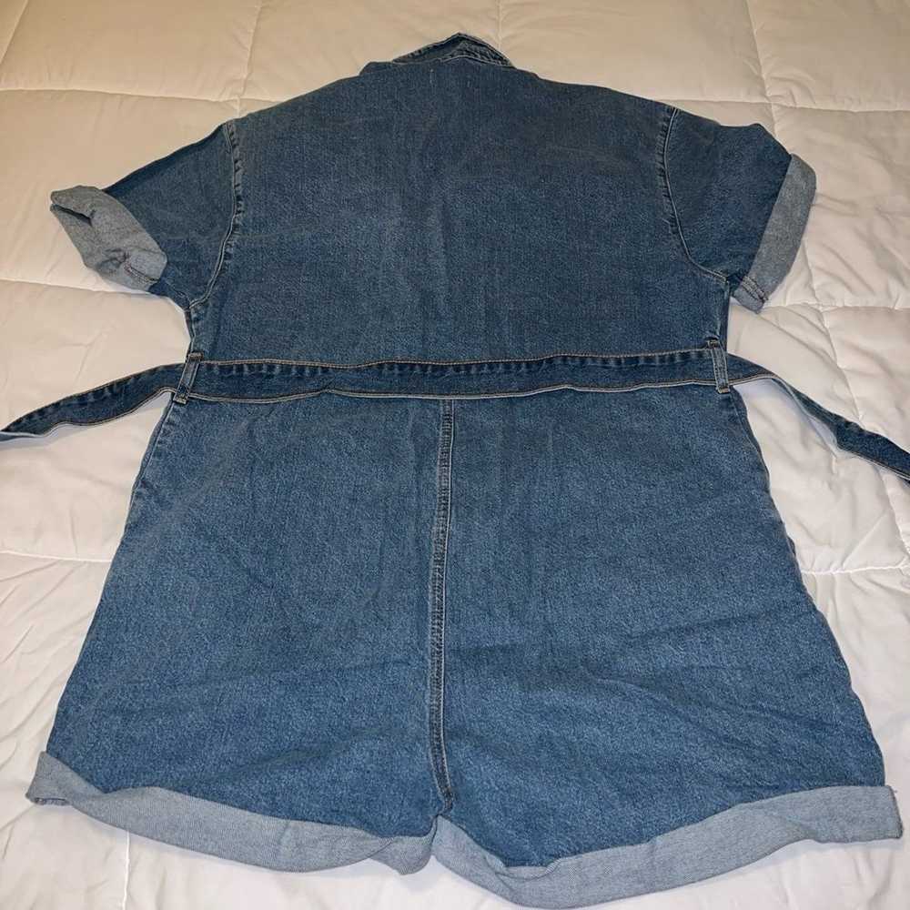 Topshop women’s denim romper size 12 - image 3