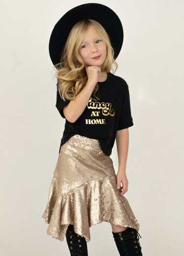 Joyfolie Kathy Skirt in Shiny Gold