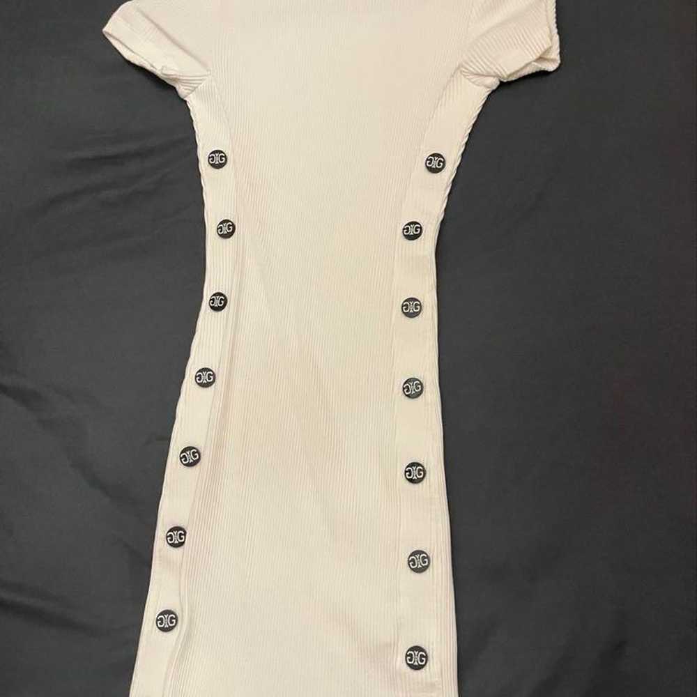 Side Symmetry GYDA Button Tight One Piece
 White - image 3