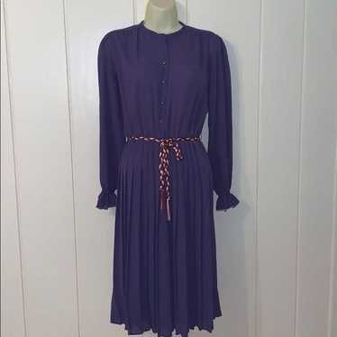 Vtg 60s/70s Lady Carol  purple chiffon dress